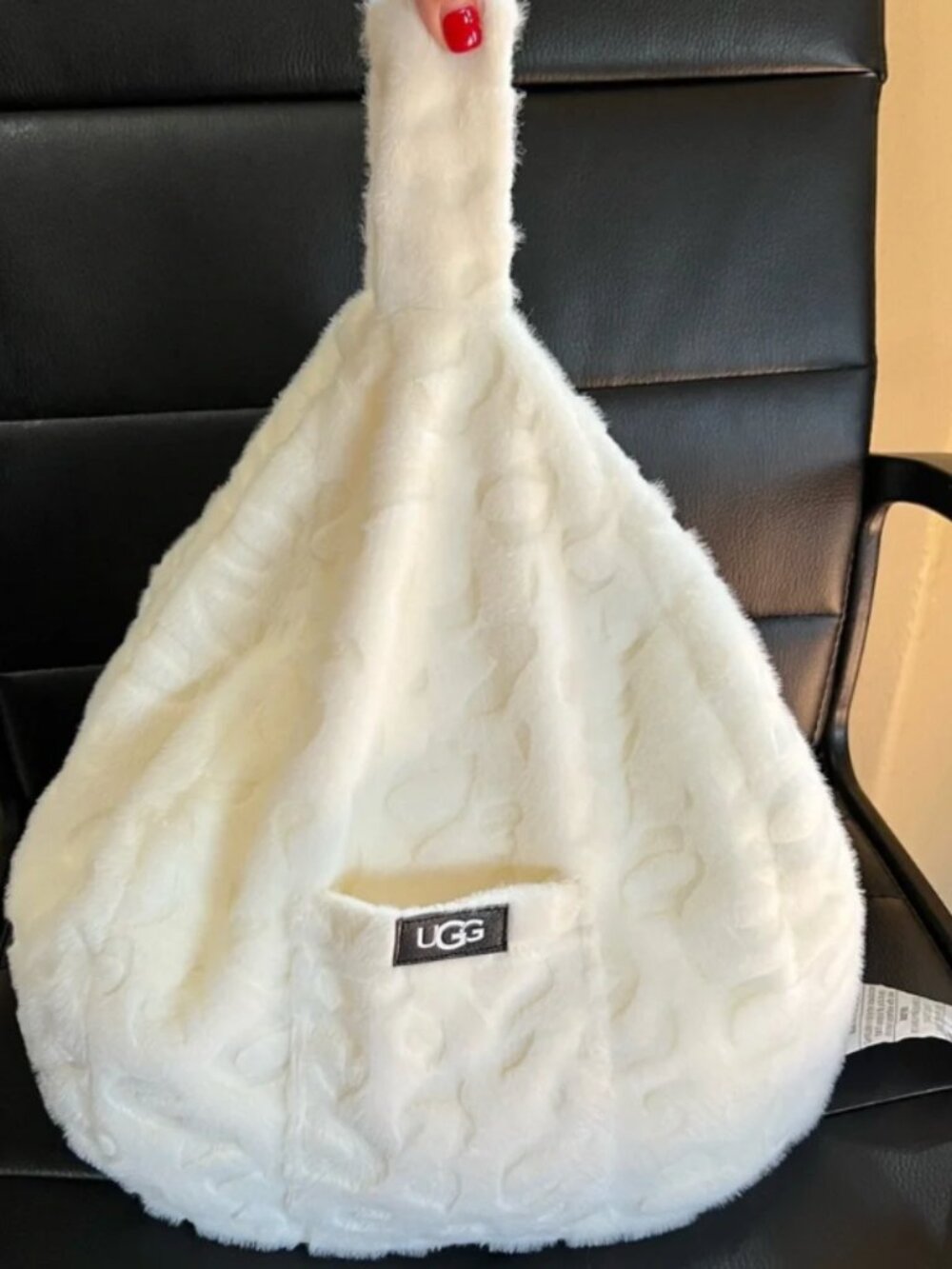 UGG Miley Mini Lap Pouf BeanBag in Snow Leopard Tablet Remote Cell Ipad Holder